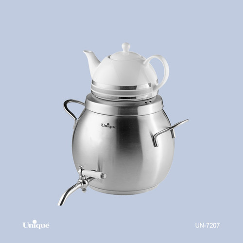 کتری و قوری استیل برند یونیک Unique کد 7207 ظرفیت 5.5 لیتری