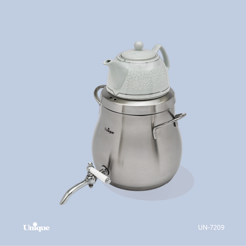 کتری و قوری استیل برند یونیک Unique کد 7209 ظرفیت 4.5 لیتری