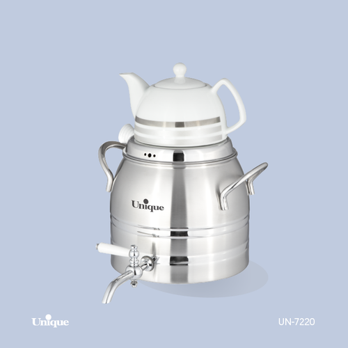 کتری و قوری استیل برند یونیک Unique کد 7220 ظرفیت 6 لیتری