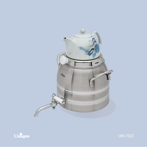 کتری و قوری استیل برند یونیک Unique کد 7222 ظرفیت 6 لیتری
