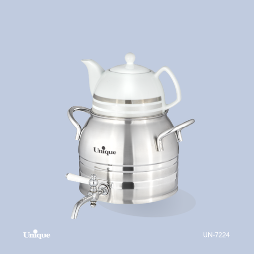کتری و قوری استیل برند یونیک Unique کد 7224 ظرفیت 4 لیتری