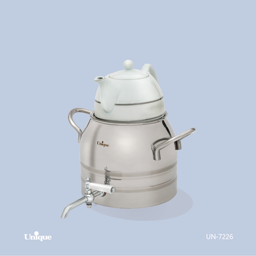 کتری و قوری استیل برند یونیک Unique کد 7226 ظرفیت 4 لیتری