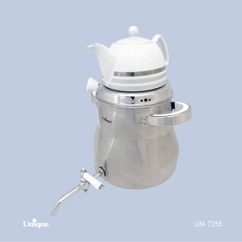 کتری و قوری استیل برند یونیک Unique کد 7255 ظرفیت 6 لیتری شش ضلعی