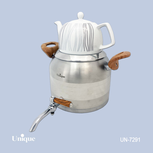 کتری و قوری استیل برند یونیک Unique کد 7291 ظرفیت 4.5 لیتری