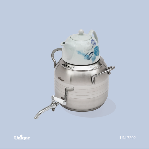 کتری و قوری استیل برند یونیک Unique کد 7292 ظرفیت 4.5 لیتری