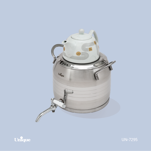کتری و قوری استیل برند یونیک Unique کد 7295 ظرفیت 5 لیتری