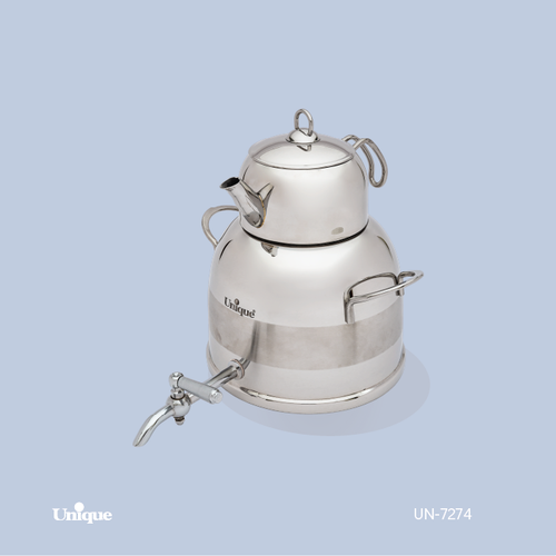 کتری و قوری استیل برند یونیک Unique کد 7274 ظرفیت 5 لیتری