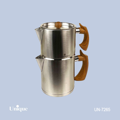 کتری و قوری استیل برند یونیک Unique کد 7265 ظرفیت 2 لیتری