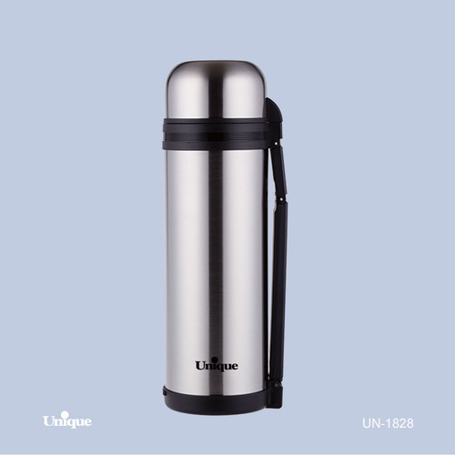 فلاکس استیل 1.8 لیتری بدون شیشه برند یونیک Unique کد UN-1828 مدل قلمی کوهستانی