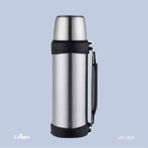 فلاکس استیل 1 لیتری بدون شیشه برند یونیک Unique کد UN-1835 مدل قلمی کوهستانی