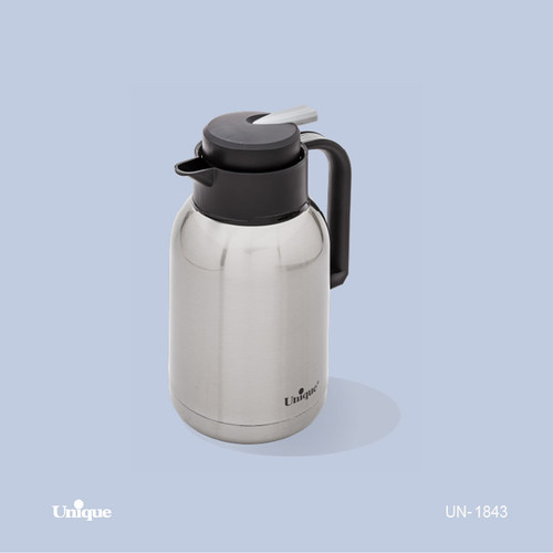 فلاکس استیل 1.5 لیتری بدون شیشه برند یونیک Unique کد UN-1843 مدل گنبدی