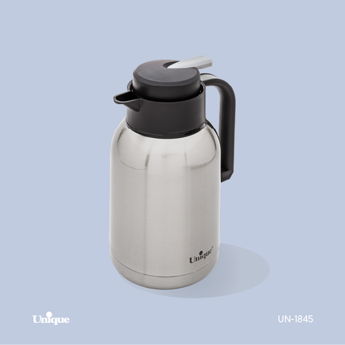 فلاکس استیل 2 لیتری بدون شیشه برند یونیک Unique کد UN-1845 مدل گنبدی