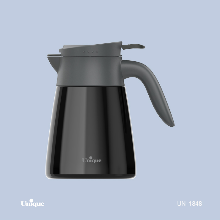 فلاکس استیل 1 لیتری بدنه رنگی بدون شیشه برند یونیک Unique کد UN-1848 مدل خمره ای