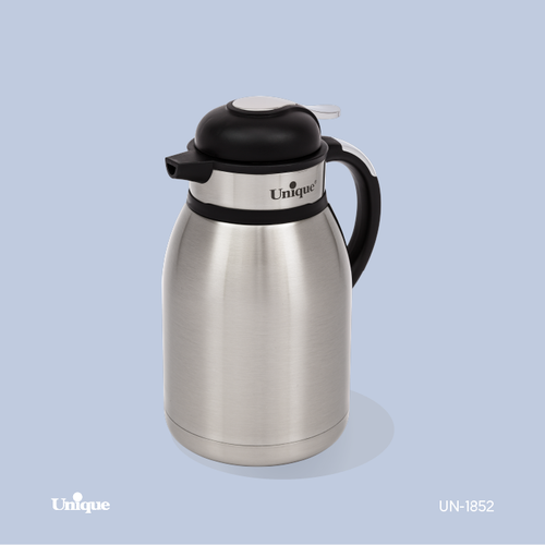 فلاکس استیل 2 لیتری بدون شیشه برند یونیک Unique کد UN-1852 مدل گنبدی