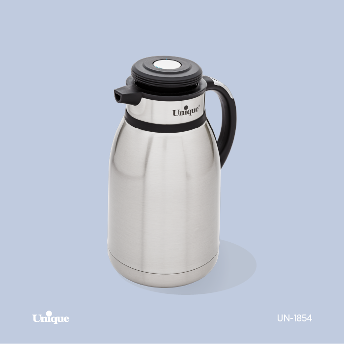 فلاکس استیل 2 لیتری بدون شیشه برند یونیک Unique کد UN-1854 مدل گنبدی