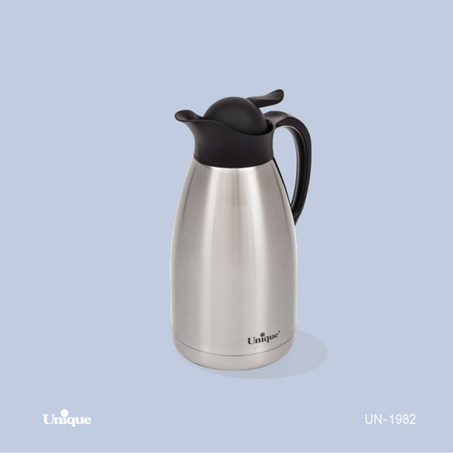 فلاکس استیل 1.5 لیتری بدون شیشه برند یونیک Unique کد UN-1982 مدل کلاغی