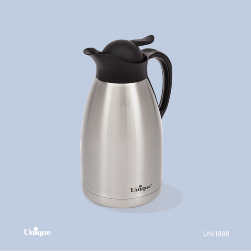 فلاکس استیل 2 لیتری بدون شیشه برند یونیک Unique کد UN-1988 مدل کلاغی