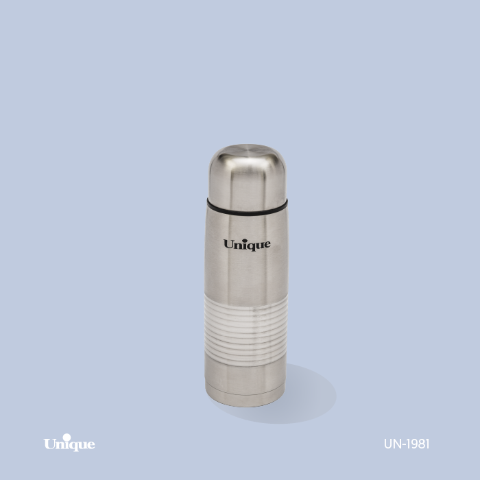 فلاکس استیل 0.5 لیتری بدون شیشه برند یونیک Unique کد UN-1981 مدل قلمی