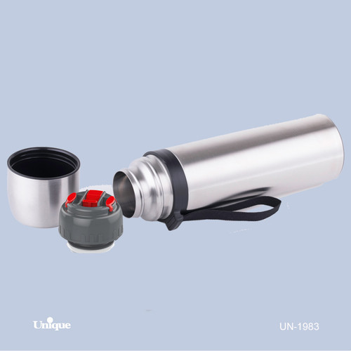فلاکس استیل 0.5 لیتری بدون شیشه برند یونیک Unique کد UN-1983 مدل قلمی