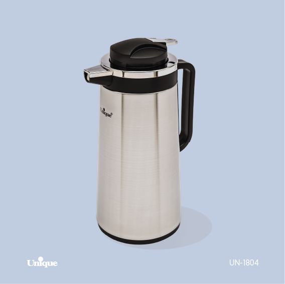 فلاکس 1.3 لیتر بدنه استیل برند یونیک Unique کد UN-1804 شیشه دار