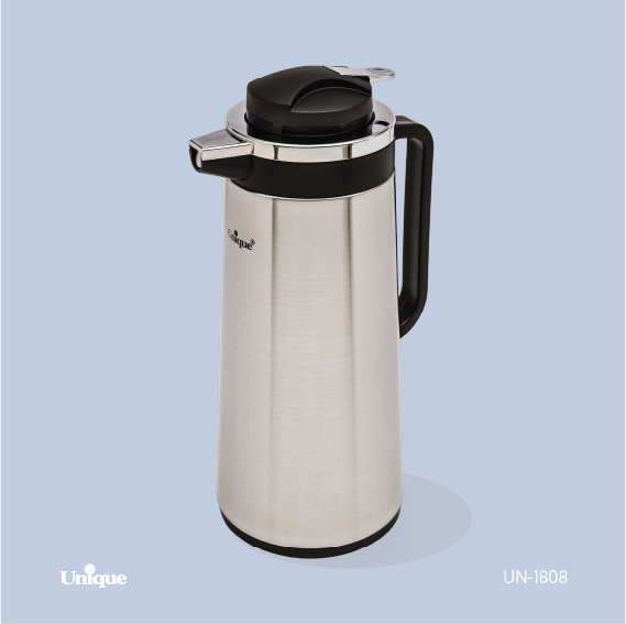فلاکس 1.9 لیتر بدنه استیل برند یونیک Unique کد UN-1808 شیشه دار