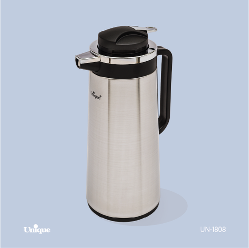 فلاکس 1.9 لیتر بدنه استیل برند یونیک Unique کد UN-1808 شیشه دار