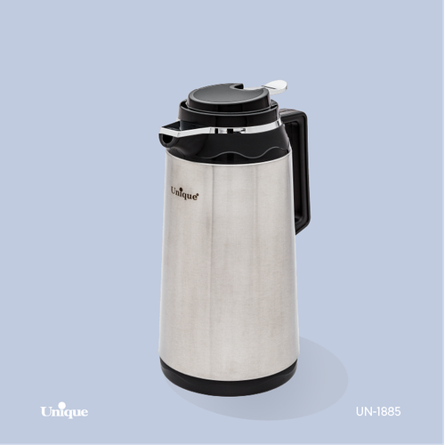 فلاکس 1.3 لیتر بدنه استیل برند یونیک Unique کد UN-1885 شیشه دار