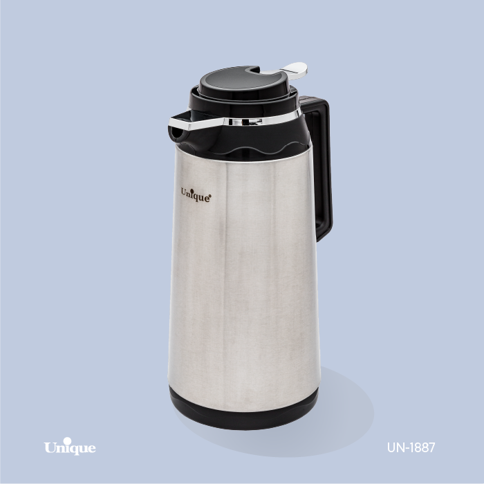 فلاکس 1.6 لیتر بدنه استیل برند یونیک Unique کد UN-1887 شیشه دار