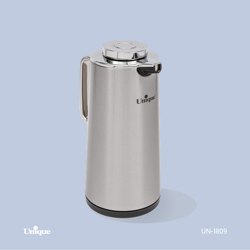 فلاکس 1.6 لیتر بدنه استیل برند یونیک Unique کد UN-1809شیشه دار ( طرح ژاپنی )