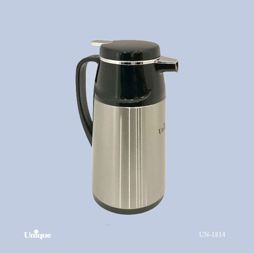 فلاکس 1 لیتر بدنه استیل برند یونیک Unique کد UN-1814 شیشه صورتی