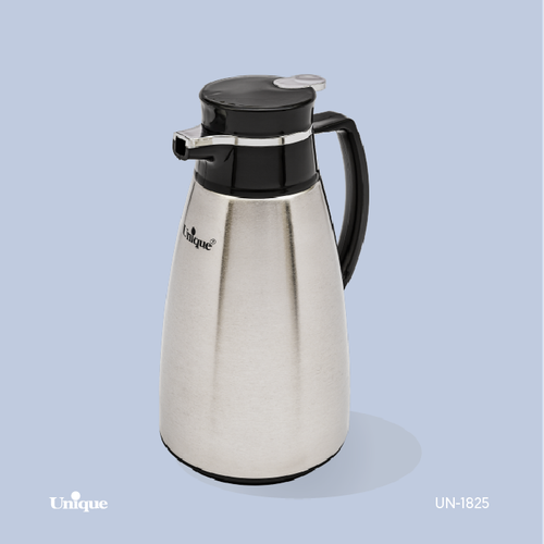 فلاکس 1.6 لیتر بدنه استیل برند یونیک Unique کد UN-1825 شیشه ای مدل پنگوئن