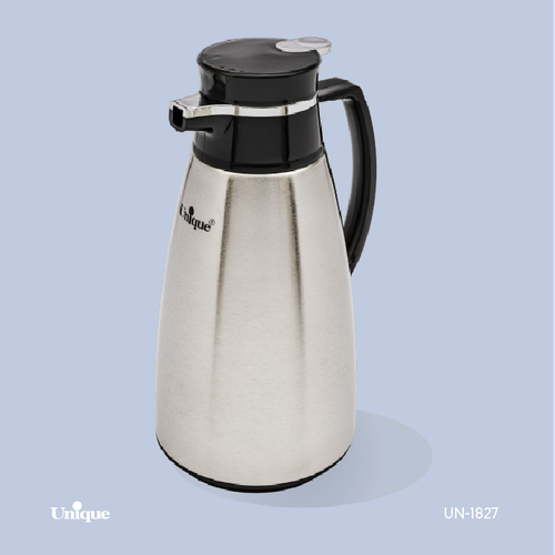 فلاکس 1.9 لیتر بدنه استیل برند یونیک Unique کد UN-1827 شیشه ای مدل پنگوئن