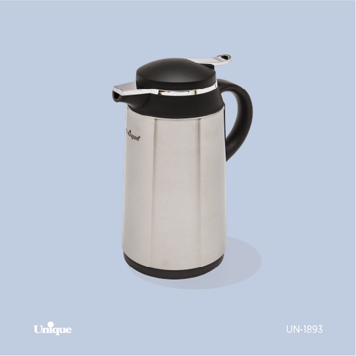فلاکس 1 لیتر بدنه استیل برند یونیک Unique کد UN-1893 شیشه دار