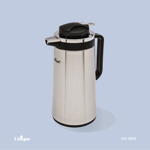 فلاکس 1.6 لیتر بدنه استیل برند یونیک Unique کد UN-1894 شیشه دار