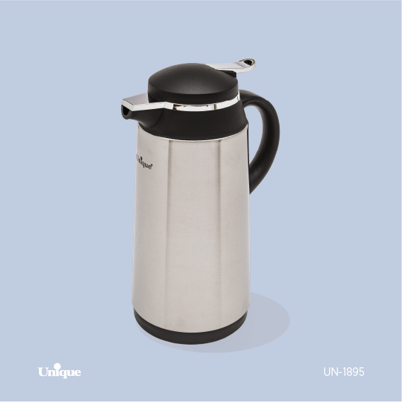فلاکس 1.3 لیتر بدنه استیل برند یونیک Unique کد UN-1895 شیشه دار