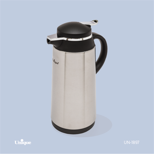 فلاکس 1.6 لیتر بدنه استیل برند یونیک Unique کد UN-1897 شیشه دار