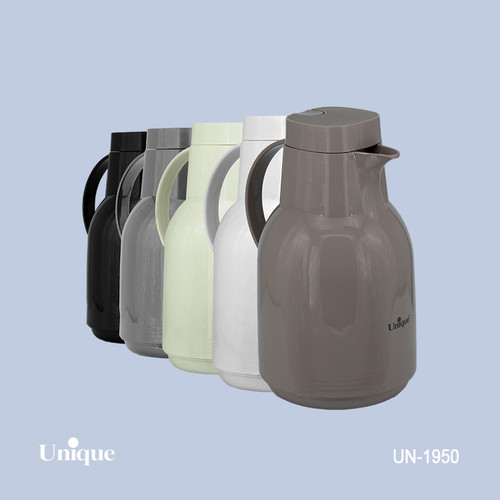 فلاکس 1.9 لیتر بدنه پلاستیکی برند یونیک Unique کد UN-1950 شیشه صورتی مدل پنگوئن
