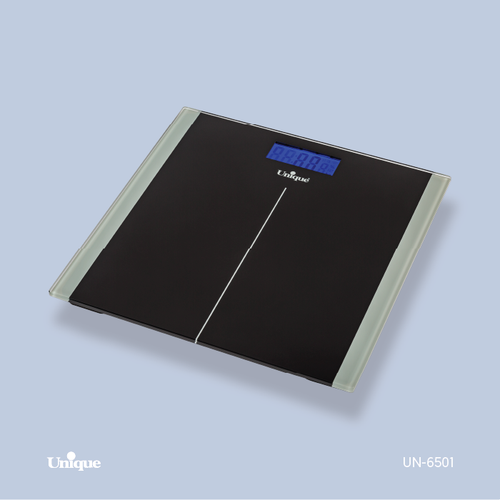 ترازوی حمام برند یونیک Unique کد UN-6501 جنس شیشه ای