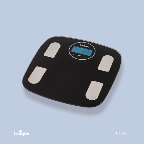 ترازوی حمام برند یونیک Unique کد UN-6511 جنس شیشه ای