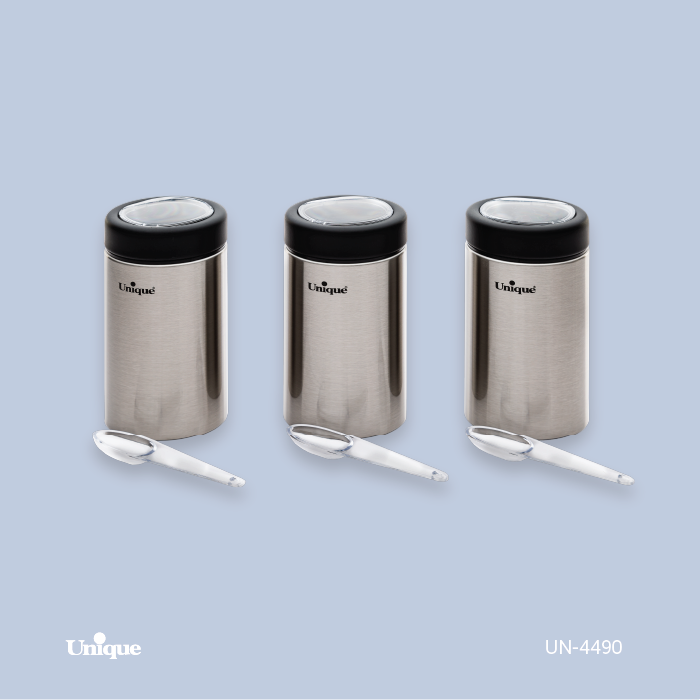 ادویه تک 6 عددی استیل برند یونیک Unique کد UN-4490 جنس استیل