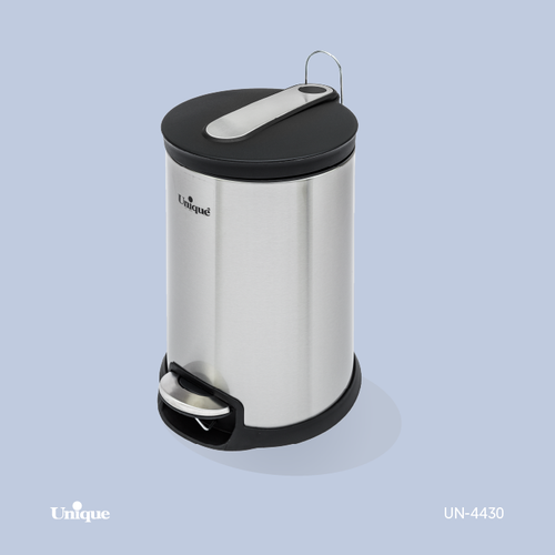 سطل زباله 16 لیتر برند یونیک Unique کد UN-4430 جنس استیل