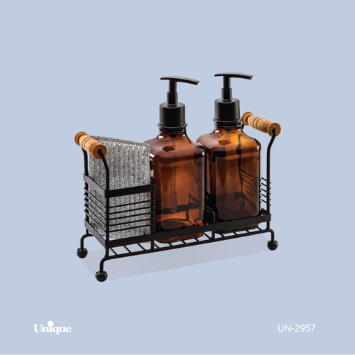 جامایع ظرف شویی دوقلو برند یونیک Unique کد UN-2957 استند دار