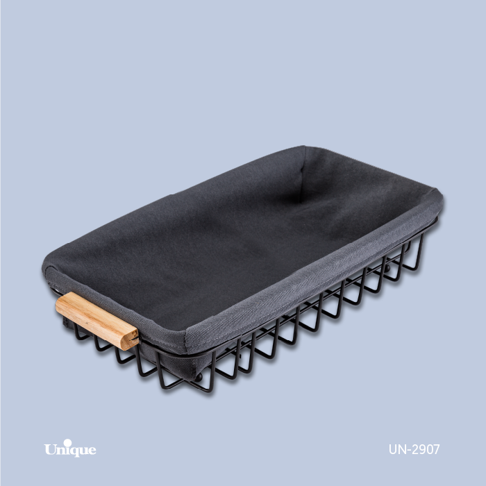 سبدنان فلزی پارچه دار برند یونیک Unique کد UN-2907 اندازه مستطیلی بزرگ