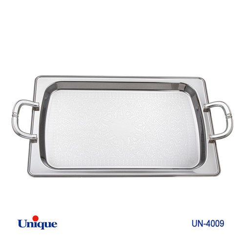 سینی استیل سایز بزرگ برند یونیک Unique کد UN-4009 مدل بدون پایه ضخامت ورق 1 میل