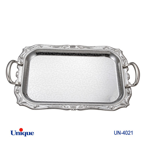 سینی استیل سایز بزرگ برند یونیک Unique کد UN-4021 مدل بدون پایه ضخامت ورق 1 میل