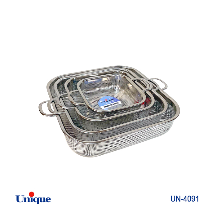 آبکش و سبد استیل برند یونیک Unique کد UN-4091 مدل سینکی 4 سایز