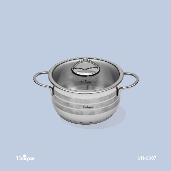 قابلمه تک استیل سایز 20 برند یونیک Unique کد UN-9907 در منحنی