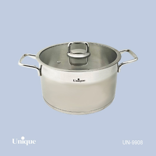 قابلمه تک استیل سایز 28 برند یونیک Unique کد UN-9908 در فلت کفی چدنی