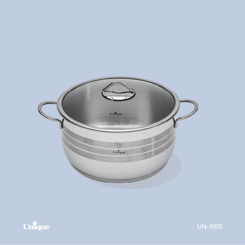 قابلمه تک استیل سایز 28 برند یونیک Unique کد UN-9915 کفی چدنی