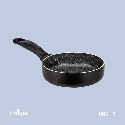 تابه تک سایز 16 برند یونیک Unique کد UN-8115 گرانیتی رنگ مشکی دسته باکالیتی